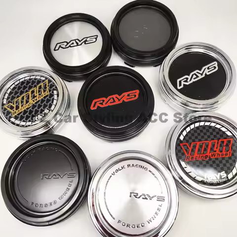4pcs 66mm Wheel Caps Center Hub Cover for Rays VOLK CE28 TE37 RE30 TTA ZE40 Black Chrome Emblem Car 