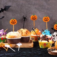 6/10Pcs Cupcake Cocktail Appetizer Skewer, Disposable Plastic Halloween Toothpicks, Creative Toothpi