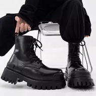 ️ZZPARIS Platform Derby Dr. Martens Boots Men's British Style Big Head Height Increase Device Car Boots Hiking Boots Eu
