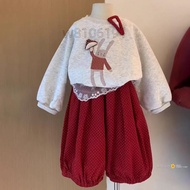 90-150cm Girls College t Suit Two-Piece Style Medium Big Kids Genuine Korean Children's Clothing Car