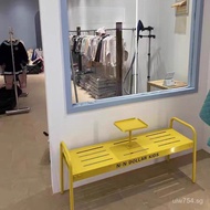 Bench Rest Bench Seat Iron Art Milk Tea Outdoor Dopamine Mall Gym Long Chair Coffee Shop Park Style 