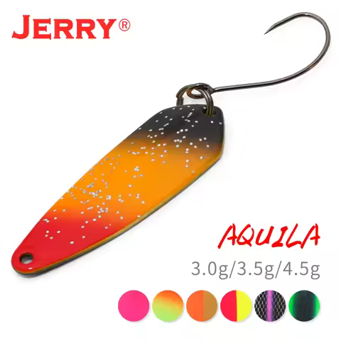 Jerry Aquila Micro Fishing Spoons Lake UV Color Area Trout Chub Perch Metal Lures Bait Spinner Glitt