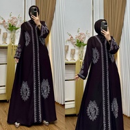 Abaya Khasmir Set Hijab/ Premium Abaya Hijab Set Beautiful Press Sequin Application/ Abaya Set Hijab