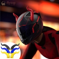 FLYTOP 2Pcs Motorcycle Helmet Decoration Devil's Horns Style Motorbike Helmet Accessories Stickers C