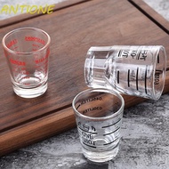 ANTIONE Jigger Espresso with Scale Heat-resistant Heavy Duty Shot Glass