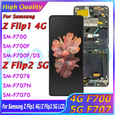 Super AMOLED 6.7" For Samsung Z Flip 1 4G LCD F700 Display Touch Screen Replacement For Samsung Z Fl