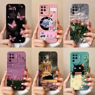 New Design Casing For Oppo A94 4G 5G Pretty Butterfly Oil Painting Flowers Liquid Shockproof Silicon