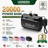 【3C Certified】UGREEN  20000mAh Fast Charge MINI Powerbank Pocket Size Powerbank with Type-C Built-In