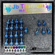 GR5 TITANIUM | RAIDER 150FI BODY BOLT SET 22PCS Titanium Bolt Skru Titanium GR5