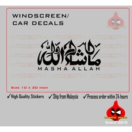 Sticker Kalimah 'Masha Allah' Cermin/Windscreen | Pelekat Kenderaan