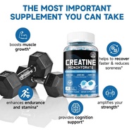 Ozmolts Creatine Gummies Creatine Monohydrate Muscle Build and Strong BCAA Gummy Blueberry 60pcs