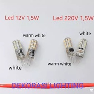 G LED GLASS HALOGEN LAMP 1.5W 2W0V 12V G4 HANGING BULB STICK