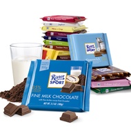 Germany imported Ritter Sport special cool Ritter sports block sandwich chocolate 100g*5 pieces.