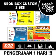 NEON BOX COUNTER 1 DAY CUSTOMIZED AS DESIRED | Acrylic material