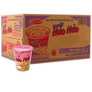 【Vietnam Import】Hao hao tom chua cay- Vietnam Cup Instant Noodle 酸辣虾 [ 1 Box 24 Cups ]