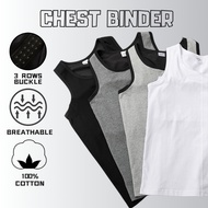 Janest Binder Long Style Chest Binder Tomboy Binder  100%Cotton Built-in Bandage Breathable