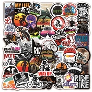 50pcs Bicycle Sticker Frame Protection PVC Waterproof Road MTB Bike Decal Sticker for DIY Laptop PC Phone Skateboard Luggage