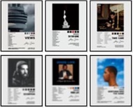 Drake Posters 8x10 Canvas Prints Unframed Set of 6 Music Album Cover Posters for Room Aesthetic Canv
