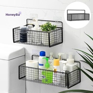 honeybee1 Living Room Bedroom Kitchen Storage Rack Bathroom Wall-Mounted Storage Rack (No Drilling R
