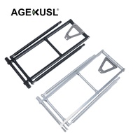 AGEKUSL Bike Rear Rack CNC Aluminum Alloy Easywheel Cargo Rack Use For Brompton Cline Pline 3sixty Pikes Folding Bike