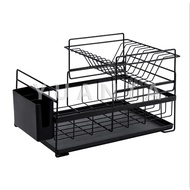 YUANTA ที่คว่ำจาน "พร้อมถาดเก็บน้ำ" ชั้นเก็บ ชั้นเก็บของบนโต๊ะอาหาร จัดระเบียบ ที่เก็บของ Double dra