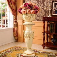 European-Style Roman Pillar Decoration Living Room Luxury Large Vase Ceramic Floor Vase Floral Decorative Flower Pot