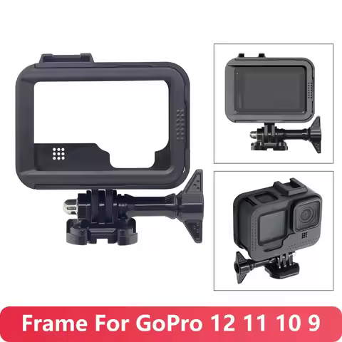 For Gopro 9 10 11 12 13 Black Accessories Frame Case Shell Protector Housing + Lone Screw Base Mount