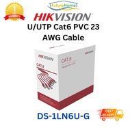 SG Local Hikvision S-1LN6U-G Cat6 UTP PVC 23AWG LAN Cable | Ethernet for CCTV, Router, Switch, Compu