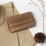 PROW 隨身名片/信用卡盒，實木製（胡桃木），磁吸上蓋