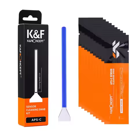 K&F Concept 10 Pack 16mm APS-C 24mm Full-Frame Sensor Cleaning Swabs Dry CCD CMOS Clean Swabs for Ni