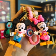 Cartoon Minnie Mouse Keychain Silicone for Bag Daisy Duck Mickey Keychain Accessories Key Ring Penda