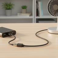 Vention 1.5M USB to DC 5.5mm 3.5mm Power Cable for Hub, Mini Fan, Table Lamp 28 AWG Tuning Fork  Ven