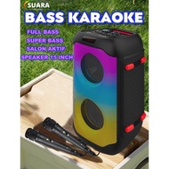 [READY] SUPER BASS Speaker Bluetooth 2 Mic Super Bass Karaoke 15 inch