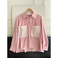 (Preloved) Calandra Top She Dazzle Pink Colour XL