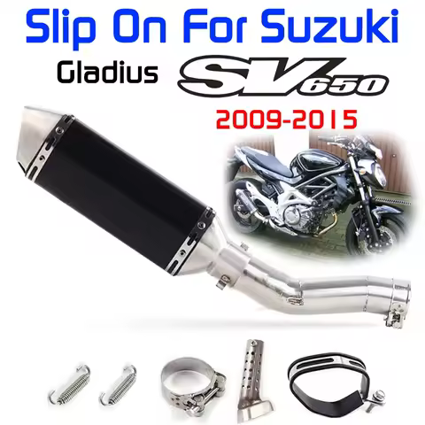 Slip-On Exhaust For Suzuki SFV650 SFV 650 Gladius 2009-2015 Motorcycle Exhaust Muffler Escape Modifi