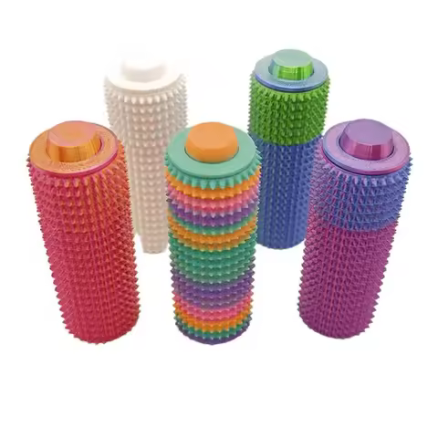 Trendy Rotatable Mini Grip Toys with Spiky 3D Printing Fidget Toys Unique Gifts Stress Relief Massag