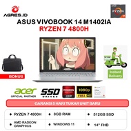 Laptop Kerja Asus Vivobook 14 M1402IA  Ryzen 7 4800H Ram 8GB 512GB SSD 14" FHD IPS
