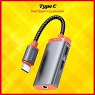 【1YrWarranty】Mcdodo Male to Female Lightin to Dual Lightin Dc 3.5mm 3 in1 2 in 1 Charge Audio Adapte