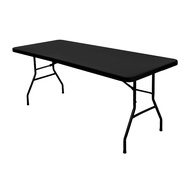 BHQ 4/6 FT Solid Color Elastic Table Cover for Rectangular Folding Table Banquet Table Cover Table C