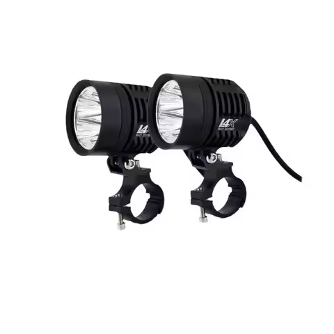 2pcs 6000LM-4000LM Moto Spotlight Waterproof Flash Fog Spot Motos Bulb Super Bright 12V-24V Universa