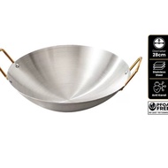 28 cm stainless steel mini frying pan with ear handle 28 cm mini stainless steel frying pan/ non-sti