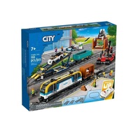 Compatible with Lego City Series Remote Control Version Freight Train 60336 Assembled Building Block