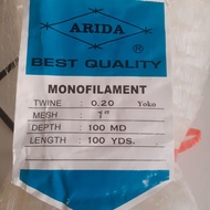 jaring ikan senar 1 inch arida 020 lebar 100 mata panjang 100 yard jaring ikan perangkap burung