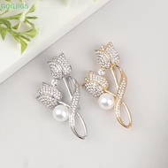 [GOGJIG5] 1Pc Brooch Rhinestone Tulip Flower Brooch Anti-glare Suit Brooch Collar Pin Jewelry UOO