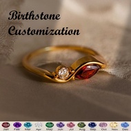 New Wave Game Interactive Birthstone Simple Fashion Ring December Birthstone Individualization