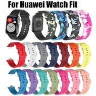 Huawei Watch Fit Strap huawei watch fit new , huawei watch fit elegant Soft Silicone Band For fit watch Camouflage Bracelet Wrist Watchband With Tool For Huawei fit