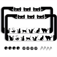 Aluminum Material 2D Flat Surface Metal License Plate Frame, 12.2 Inches X 6.3 Inches (31cm X 16cm),