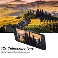 12倍長焦距 2合1手機鏡頭 🔭 2 in 1 Mobile Phone Camera Lens Kit 12X Telephoto Lens HD Dual Focus Monocular with