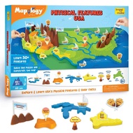 USA Physical Map 3D Puzzle for Kids 8+ | Learn Mountains & Rivers | STEM Geography Educational Toy |