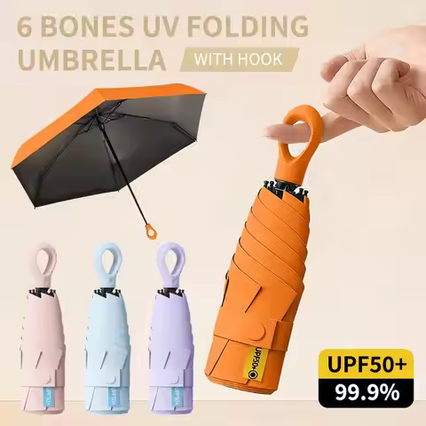 outdoor umbrella UV Protection Mini Umbrella Portable Capsule Umbrella with Cute Heart Handle Anti-U